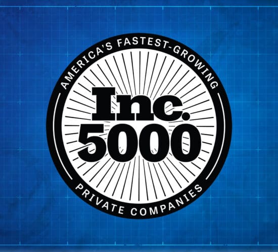 Inc 5000 logo on blue background